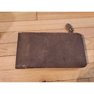 Genuine Leather Wallet From Brand Kattee Brown Large Bifold Card Holder